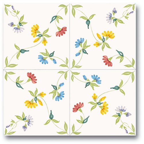 Azulejos de cerámica pintados a mano - 20x20 - VIETRI CERÁMICA - excelencia  made in Italy