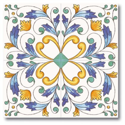Michelangelo cm. 20 x 20 Decorato a mano