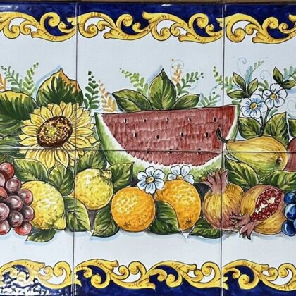 Pannello Artistico Barocco con Frutta 100x40h.