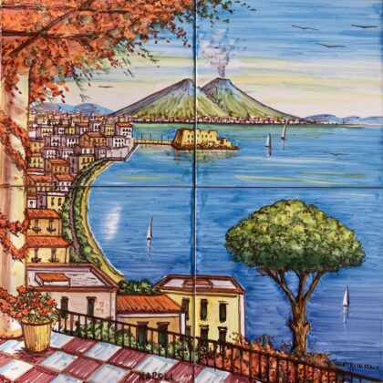 Pannello Artistico Paesaggio Napoli 40x40