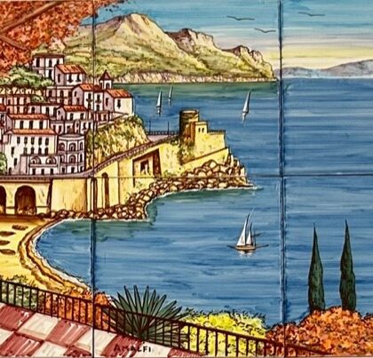 Pannello Artistico Paesaggio Amalfi 60x40h.
