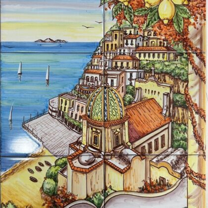 Pannello Artistico Paesaggio Positano 40x60h.