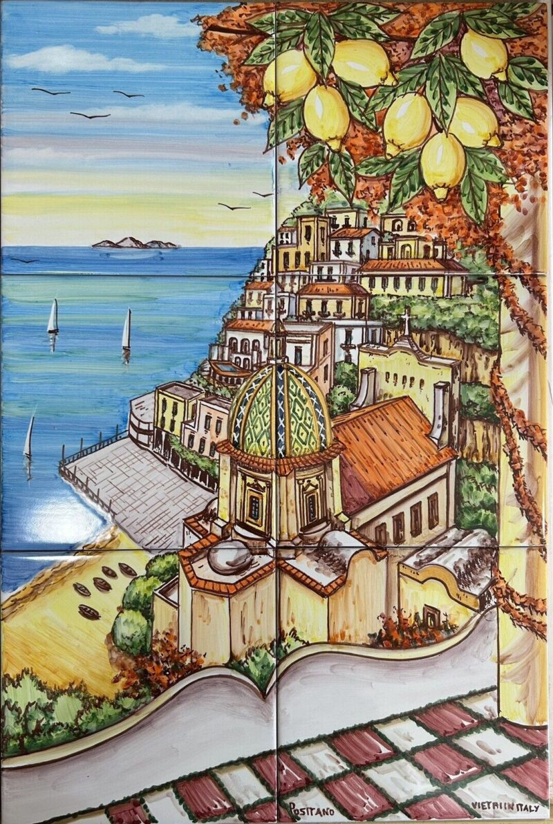 Pannello Artistico Paesaggio Positano 40x60h.