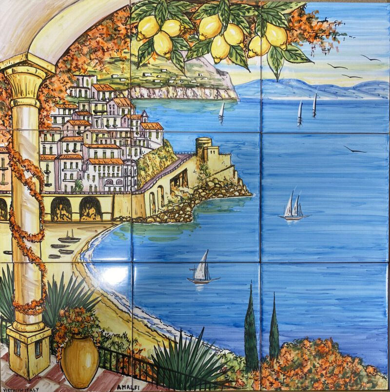 Pannello Artistico Paesaggio Amalfi 60x60