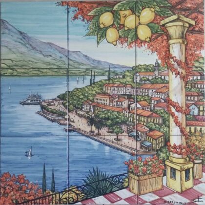 Pannello Artistico Paesaggio Limone del Garda 60x60