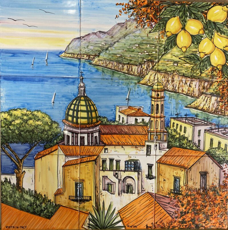 Pannello Artistico Paesaggio Vietri sul Mare 60x60