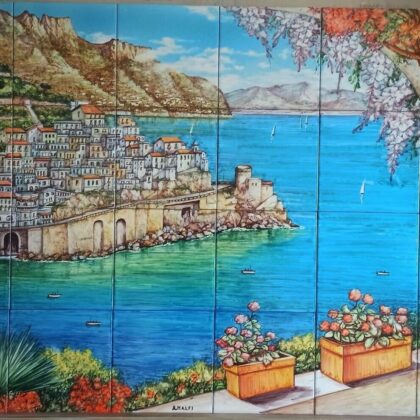 Pannello Artistico Paesaggio Amalfi  120x80h.