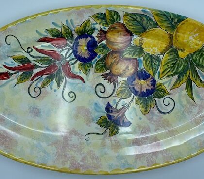 Piatto Ovale cm.60 Decoro Sfusato d'Amalfi
