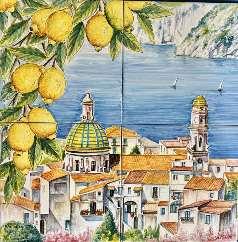 Pannello Artistico Paesaggio Vietri sul Mare 40x40
