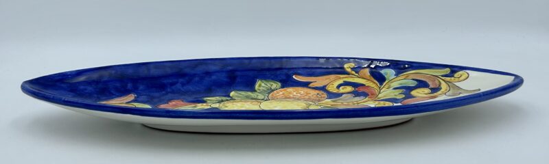 Ovale a punta  Barocco con Frutta fondo blu - immagine 2