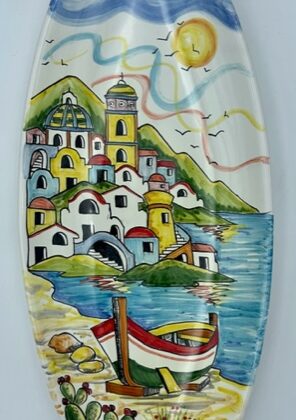 Ovaletta cm.55 Paesaggio Costiera