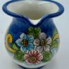 Brocca Bombata cm.12 Decoro Barocco con fiori fondo turchese - immagine 2