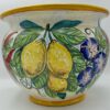 Cache-pot cm.35 Decoro Limoni con fiori e peperoncini