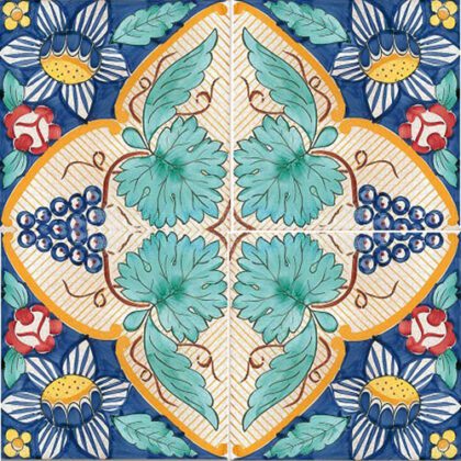 Stromboli cm. 20 x 20 Antiche Maioliche Decorato a mano