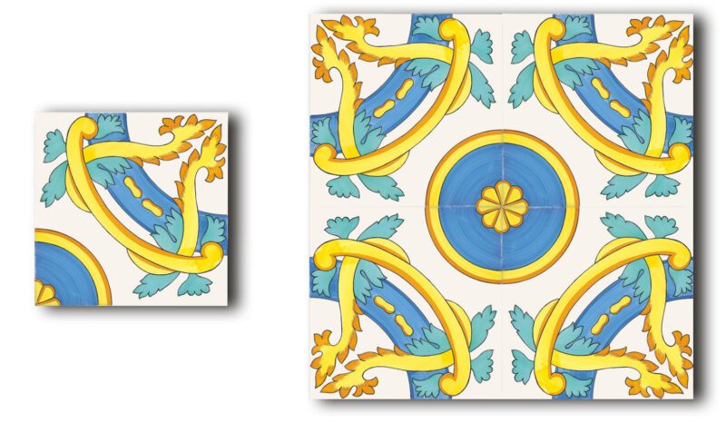Fusandola cm. 30 x 30 Decorato a mano