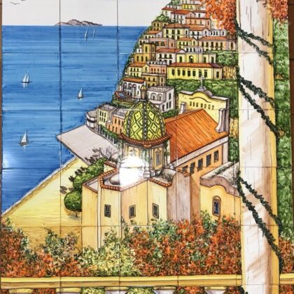 Pannello Artistico Paesaggio Positano 100x200 h.