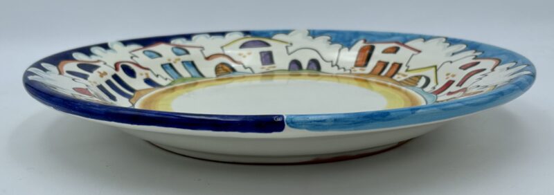 Piatto portata tondo Decoro Casette Giorno e Notte - immagine 2