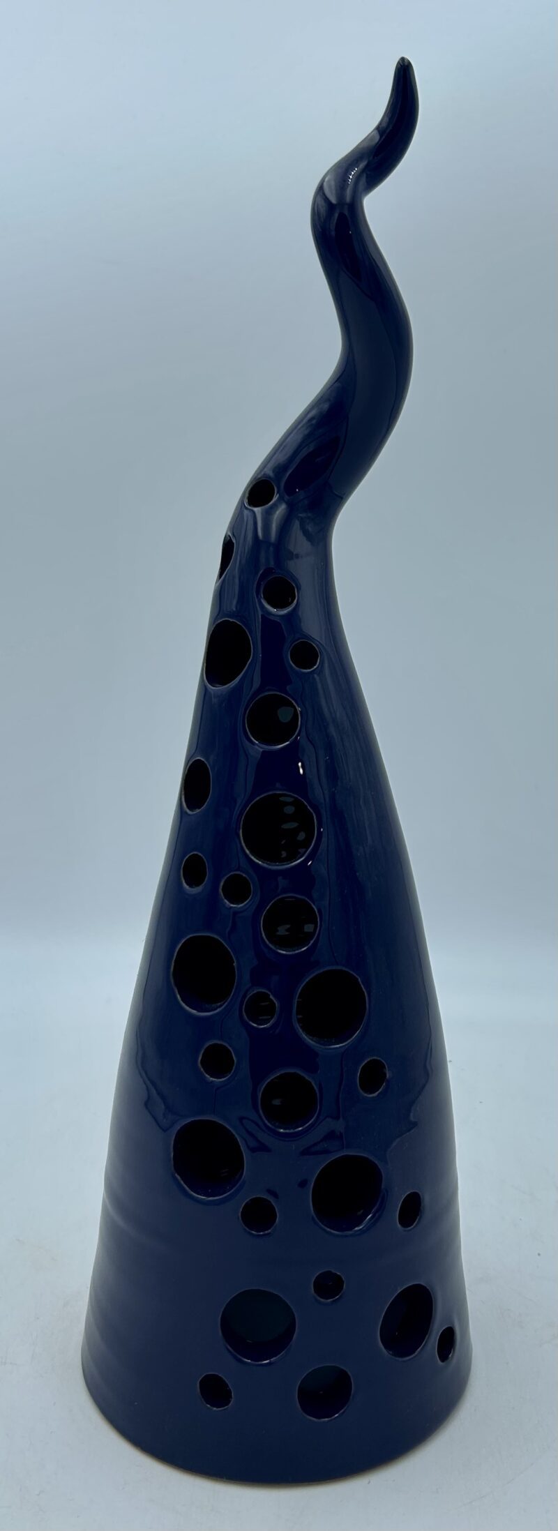 Corno Traforato Smaltato Blu