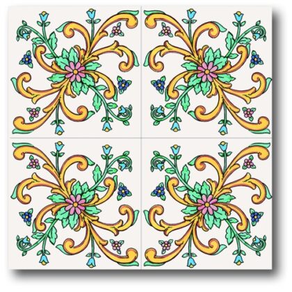 Tribale cm. 20 x 20 Decorato a mano
