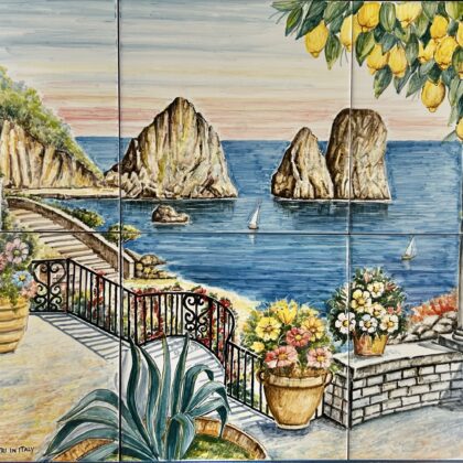 Pannello Artistico Paesaggio Capri 60x40h.