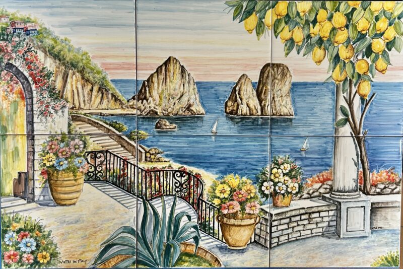 Pannello Artistico Paesaggio Capri 60x40h.