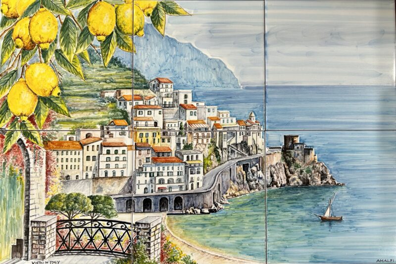 Pannello Artistico Paesaggio Amalfi 60x40h.
