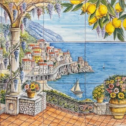 Pannello Artistico Paesaggio Amalfi 100x60